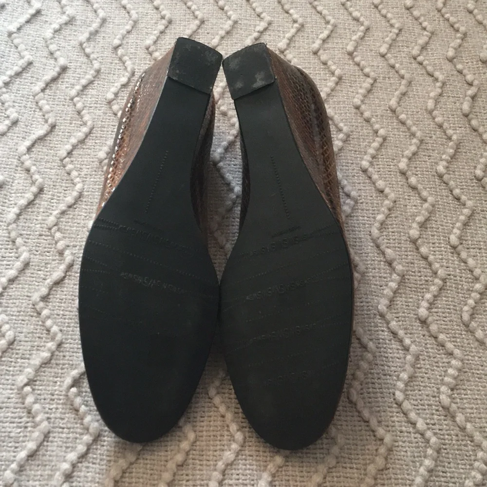 Stuart Weitzman Snakeskin Wedges